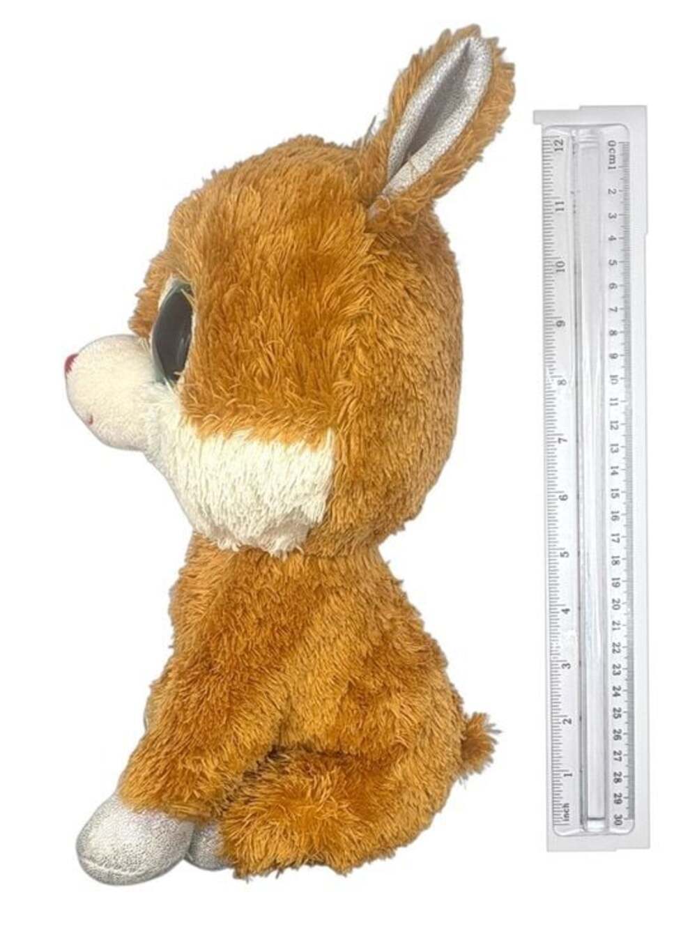 Ty Beanie Boos Alpine Reindeer Plush 6” Christmas Green Eyes EUC - Picture 3 of 7